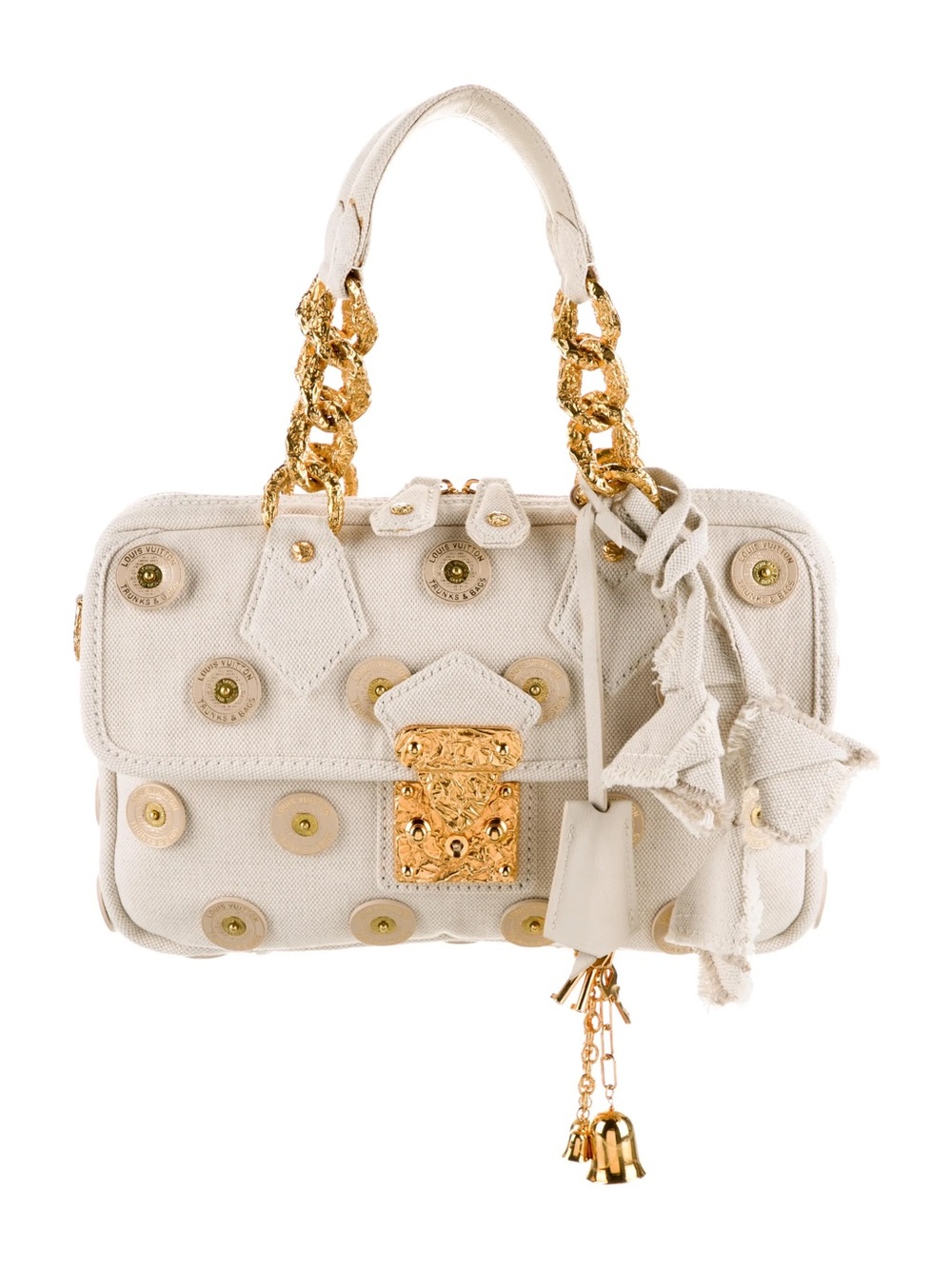Louis Vuitton Tinkerbell Polka Dots Panama Canvas Handbag